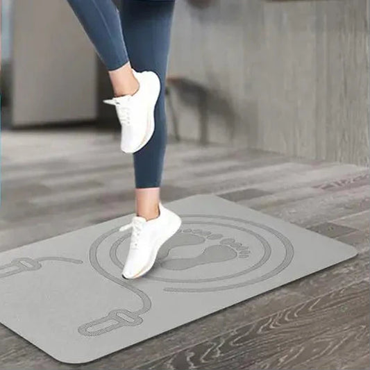 6Mm Jump Rope Mat Non-Slip TPE Skipping Rope Mat Shock Absorption Pad Workout Fitness Mat for Home Gym Accessories Pilates Workouts Stretching Mats